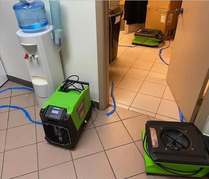 air movers in an office building