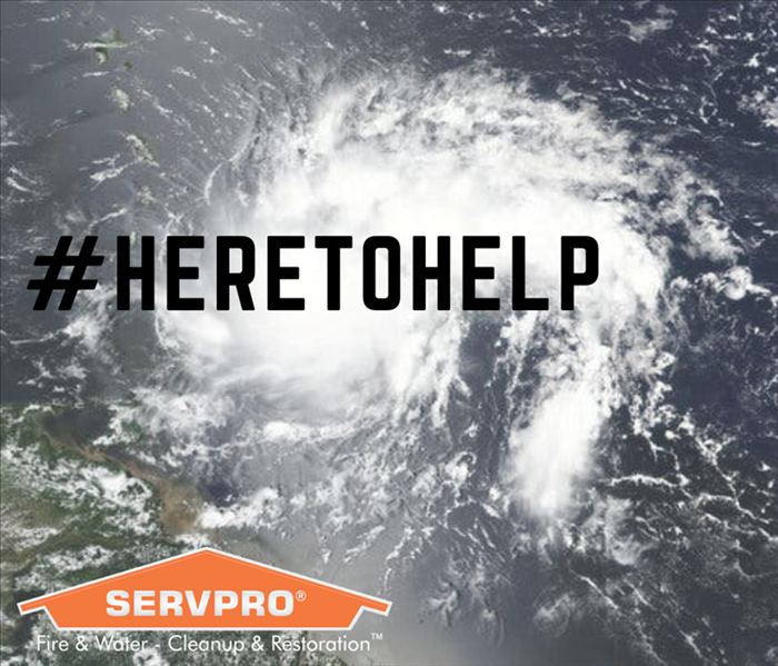 SERVPRO logo and here to help hashtag.